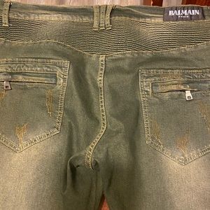GREEN BALMAIN JEANS